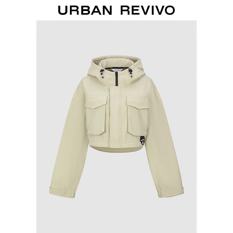 

UR2025 Women s Casual Hooded Drawstring Short Coat S