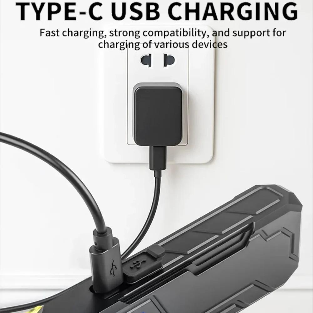 1000 Lumen RGB LED Taschenlampe mit buntem Seitenlicht Wiederaufladbares Arbeitslicht Magnetischer Clip an Tasche Licht Notfall Arbeit