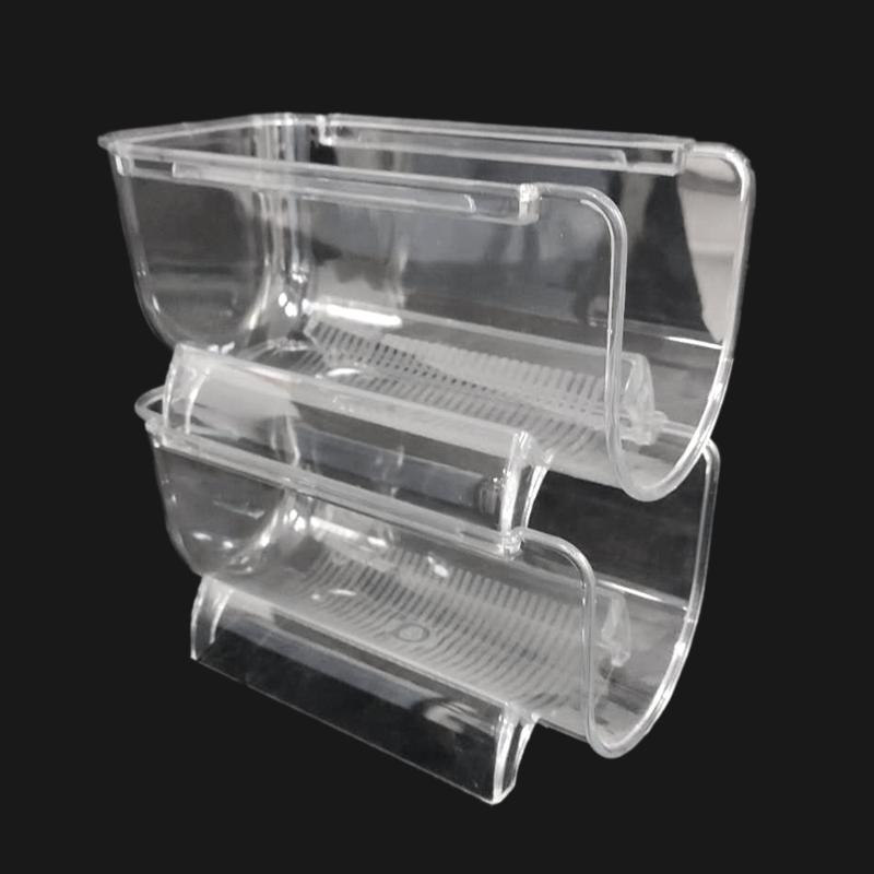 Stackable Wine Bottle Storage Rack Refrigerator Organizer Clear Plastic Shelf