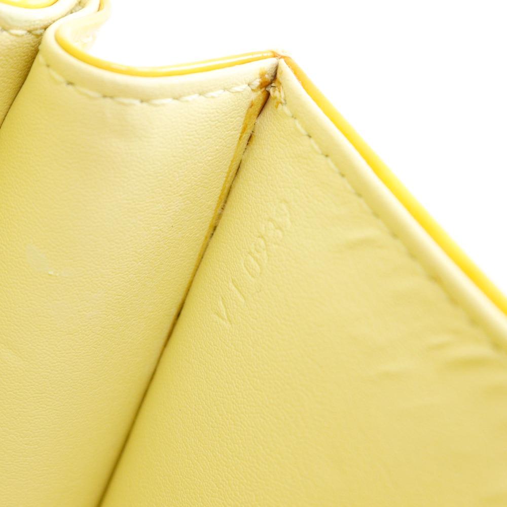 LOUIS VUITTON Spring Street Handbag M91029 yellow Monogram Vernis Women Used