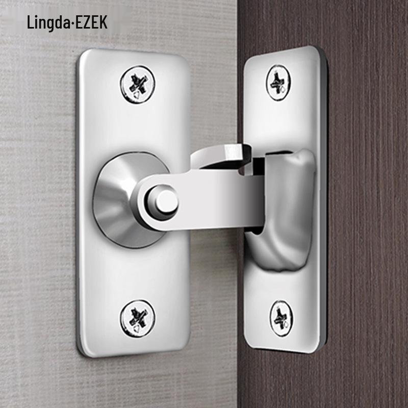 Mini Stainless Steel 90° Sliding Door Latch for Home & Pet Cages