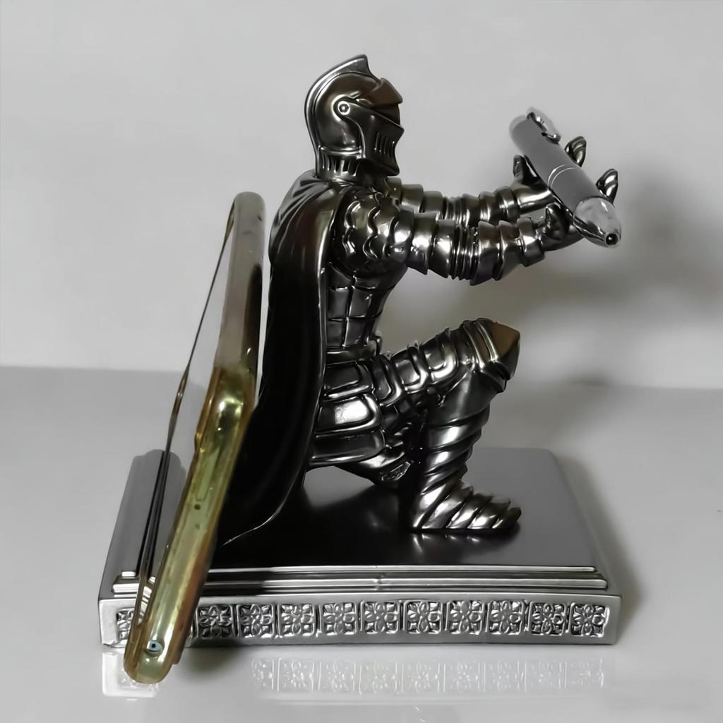 Medieval Knight Pen Holder Castle Themed Desk Organizer For Writers Students Teachers, Unique Home Office Decor Collectible