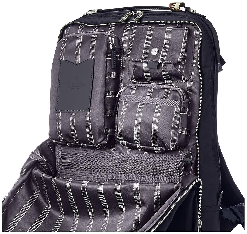 Orobianco Semprelite Backpack (Men's, 92391) - Navy, Fits A4 and 13-inch Laptops, H40 X W28 X D15cm