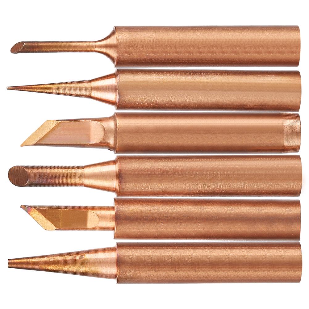 6pcs  Free Copper Iron Solder Tip K SK 1C 3C B I For 936 Soldering Stations