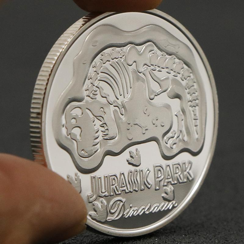 American Dinosaur Coin, Silver Plated Commemorative Coin, Collect Tyrannosaurus Rex, Gold Coin, Tooth Fairy, Love Coin