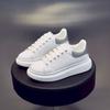 Ricaqico  Korean Round Toe White Shoes Women Spring Summer All -Match Thick Bottom Heightening Casual Shoes Fashion Sneakers