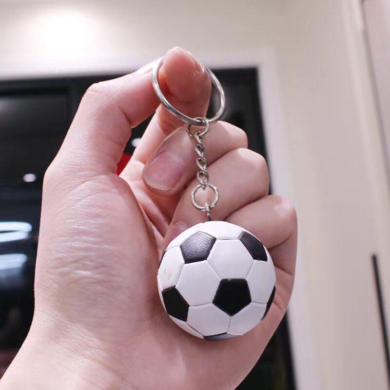 1-20pcs Simulated Football Keychains Creative Mini Pendant Backpack Hanging Decoration Keychain Engraved Sports Souvenir