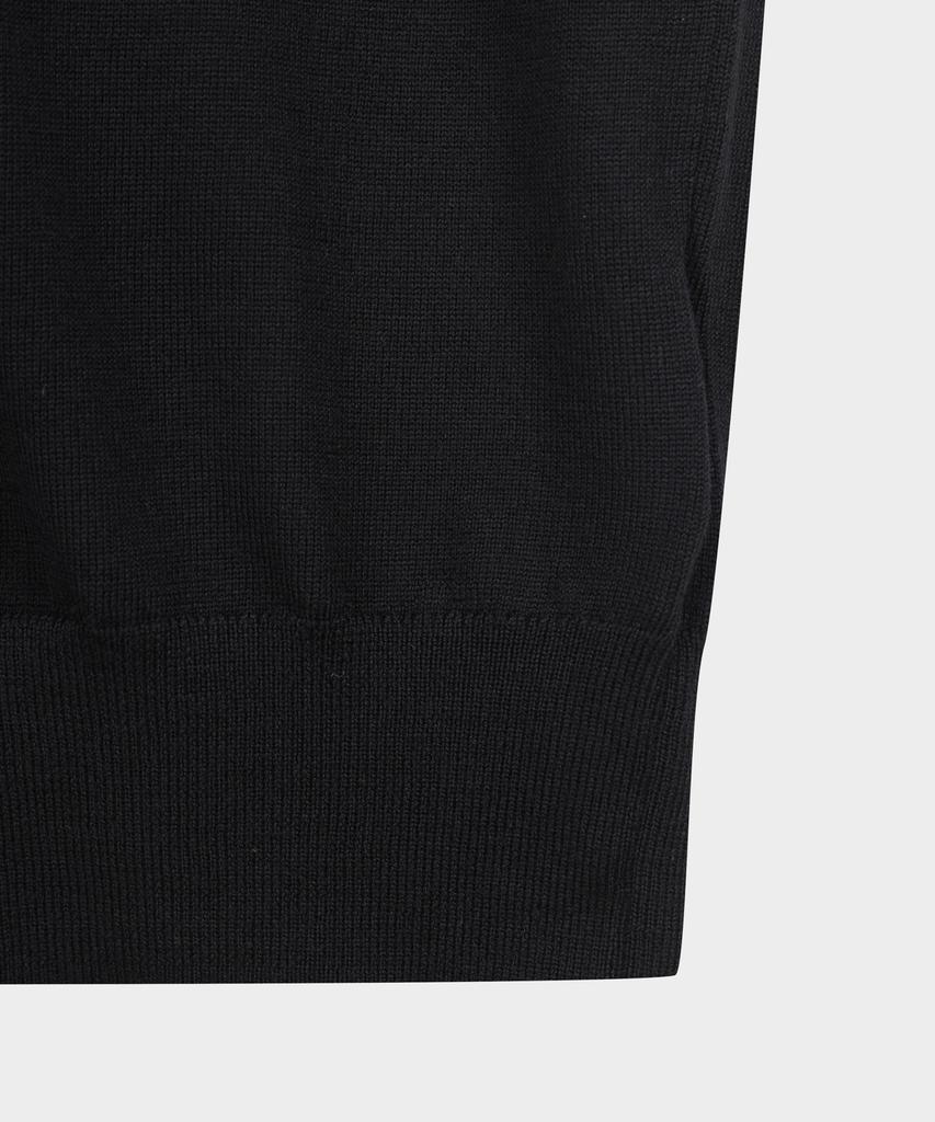 BROOKS BROTHERS Merino Wool Logo Turtleneck Sweater (Black) (Bbwumnf301)