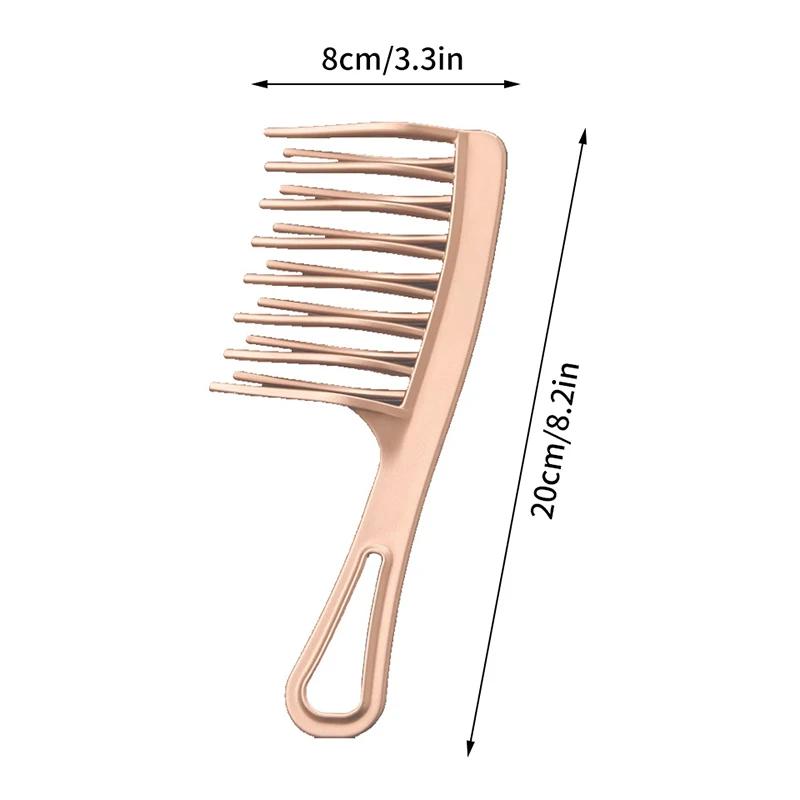 Double Row Hairbrush Wide Toothed Comb Curved Comb Massage Fluffy Hair Brush Curl Hair Styling Hairdressing Tools