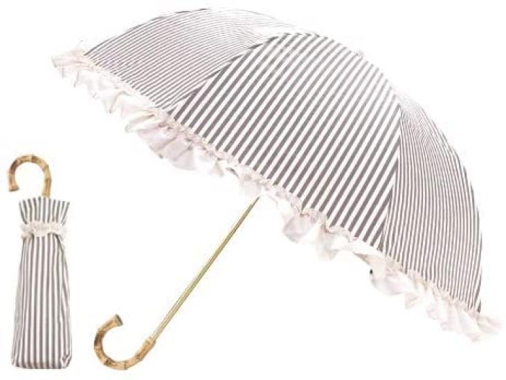 

Pink Trick Складной зонт от УФ-лучей с оборками, серый комплект, название, двухслойный, складной, легкий, солнце/дождь/ветрозащитный, 50 см, защита, 100% блокировка,