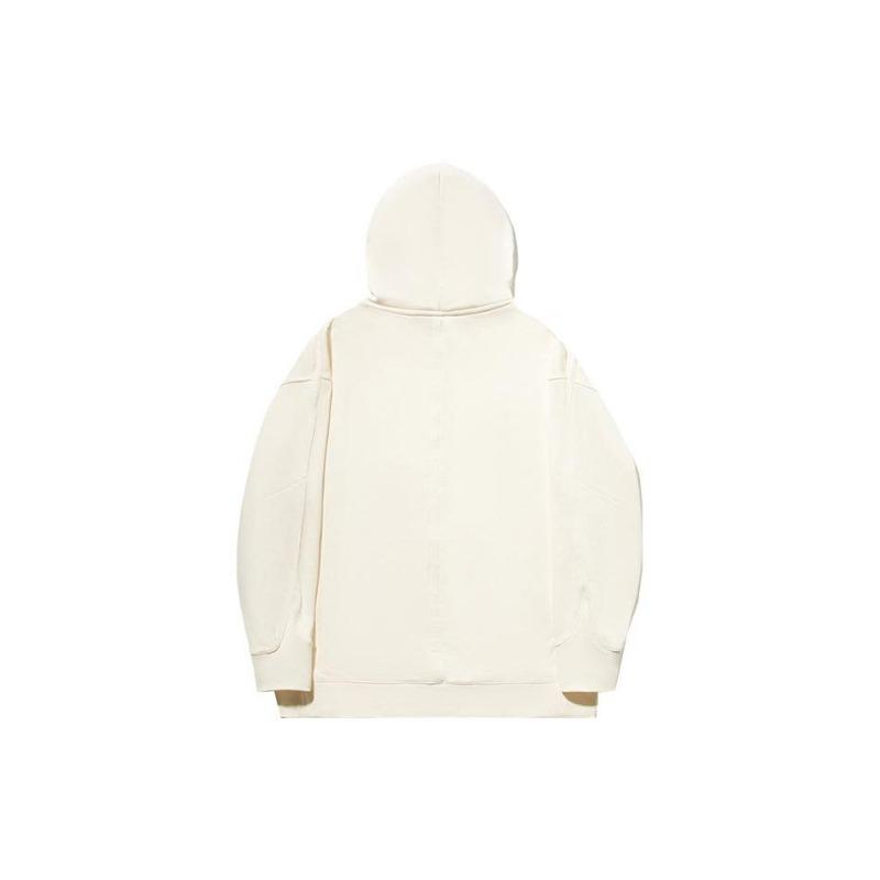 Li Ning X Jackie Chan Collaboration Loose Fit Printed Hoodie Unisex Hoodies Paper-White AWDT669-2