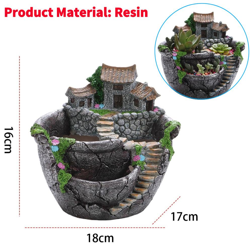 1-2PCS Swing Face Planter Pot Creative Smiling Face Resin Flower Pot Wall Hanging Flower Container Home Garden Patio Supplies