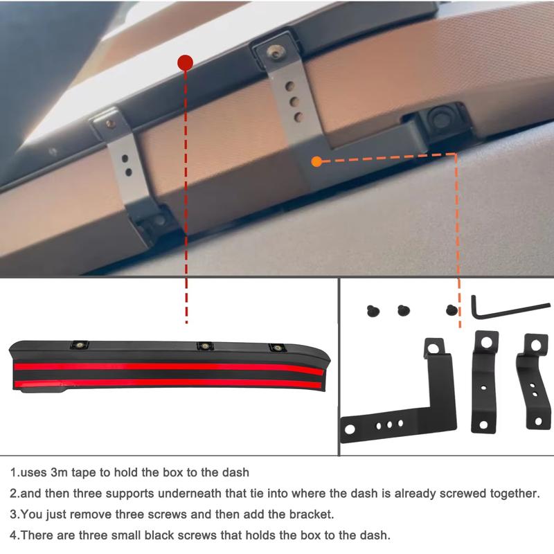 Front Passenger Grab Handle Armrest Tray Organizer Box for Ford Bronco -2025 Interior Storage Tidying Car Accessories