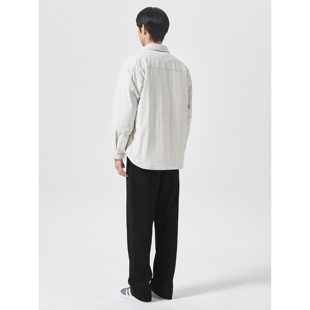 8SECONDS Padded Oversized Shacket Light Gray
