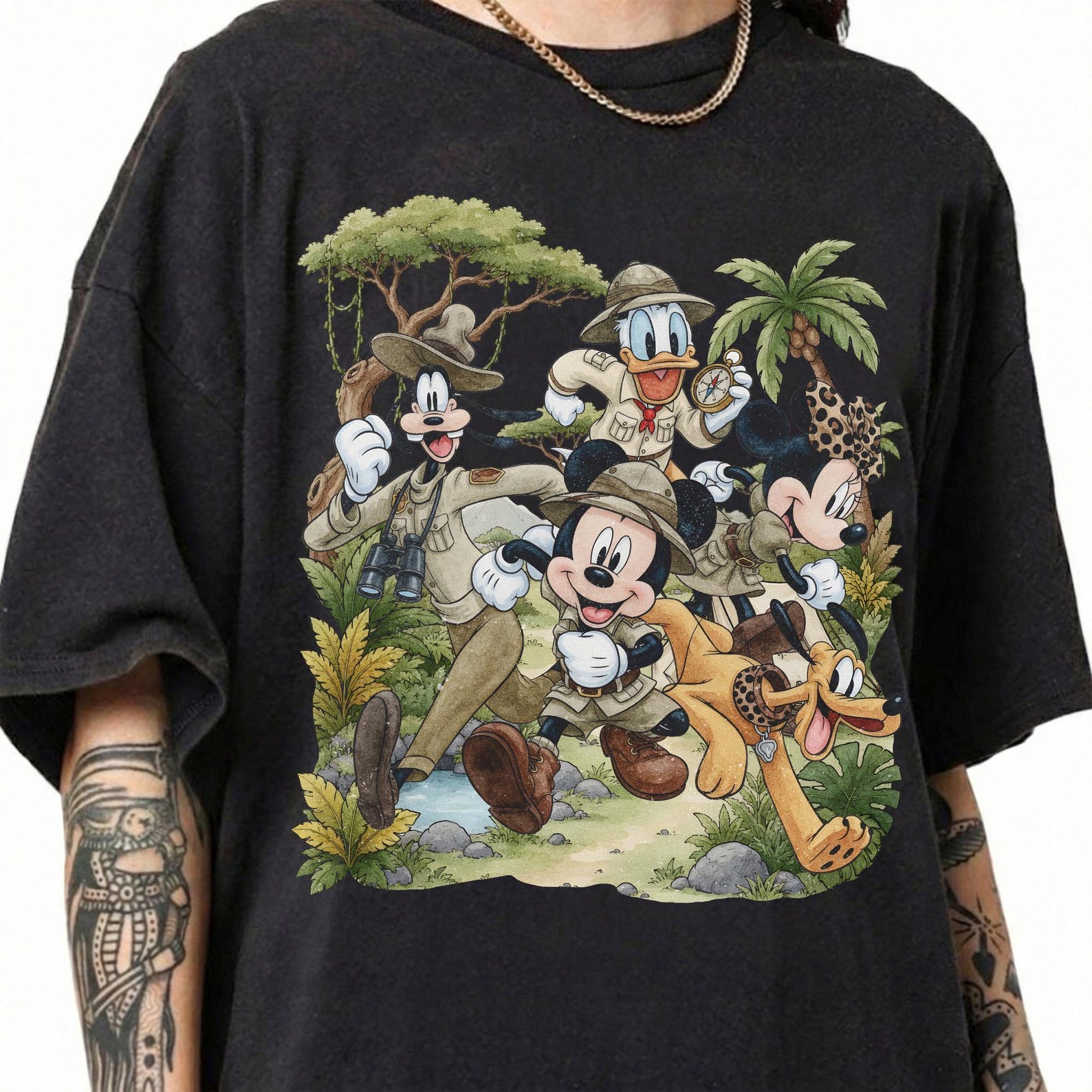 Disney Mickey & Friends Safari Shirt, Animal Kingdom Adventure Tee, WDW Vacation Comfort Colors® Top, Let s Get Wild Gift L