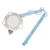 Shaol Set with Ring Mirror and Ring Strap (Plum and Blue / 0-Year-Old Baby) - Educational Toy for Newborns, Stroller, Playpen, Gentle Bell Sound,