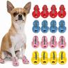 4 Stück Mesh-Haustiersandalen Rutschfeste Hundefußabdeckung Niedlicher Haustierpfotenschutz Für Kleine Mittlere Haustiere
