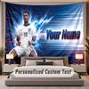 Custom Name Text Tapestry Jude Bellingham Personalized Polyester Wall Tapestry For Bedroom And Room