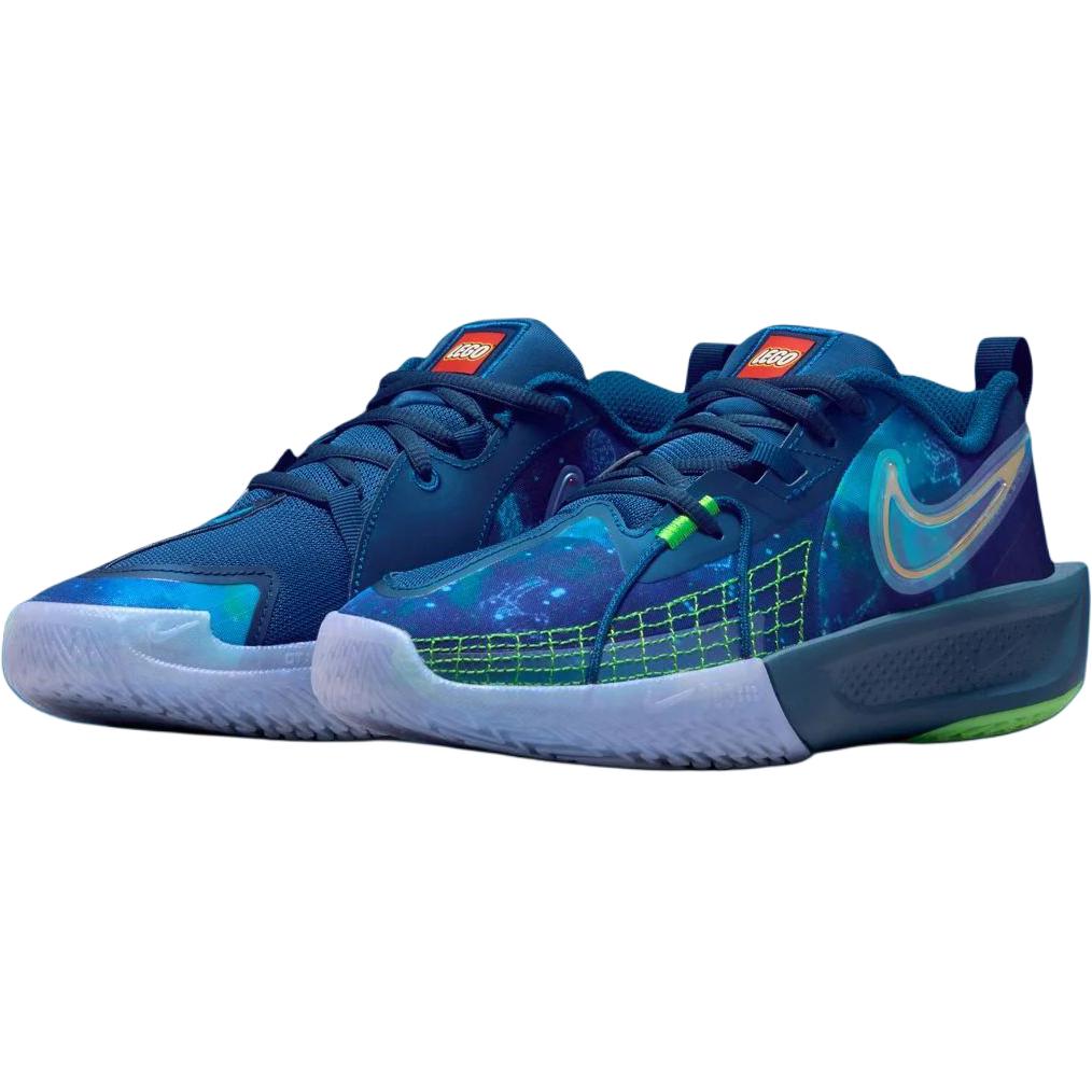 LEGO X Nike G.T. Cut GS Brave Blue Kids Sneakers Green-Strike Pure-Platinum Chrome IF2118-400
