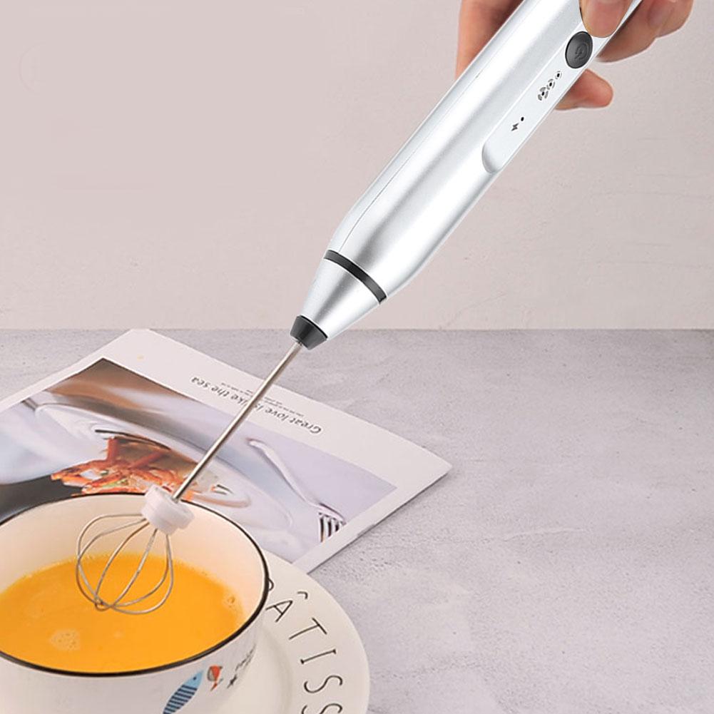 Rechargeable Milk Frother Electric Coffee Mixer Handheld Egg Beater Household Kitchen Tools