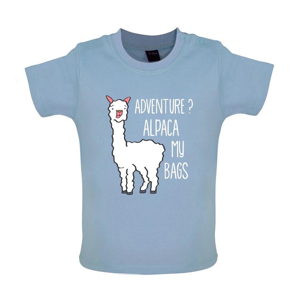 

Adventure Alpaca My Bags - Baby Kids Boys Girls Unisex T-Shirt / Babygrow - Alpacas Funny Holiday Love 100
