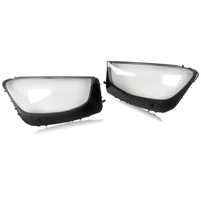 Pair Headlight Lens Headlamp Cover For 2019-UP Mercedes-Benz GLC W253 X253 C253