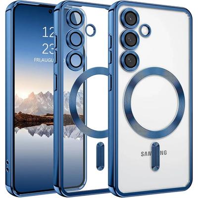Luxury Plating For Magsafe Magnetic Case For Samsung Galaxy S25 S24 S23 Ultra Plus S 25 FE S25Ultra Silicone Clear Soft Cover
