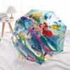 Disney Mermaid, Underwater Kingdom Automatic Open/Close Umbrella - Cute Umbrella with Cute Design, Portable 3-Fold Compact Umbrella for Men