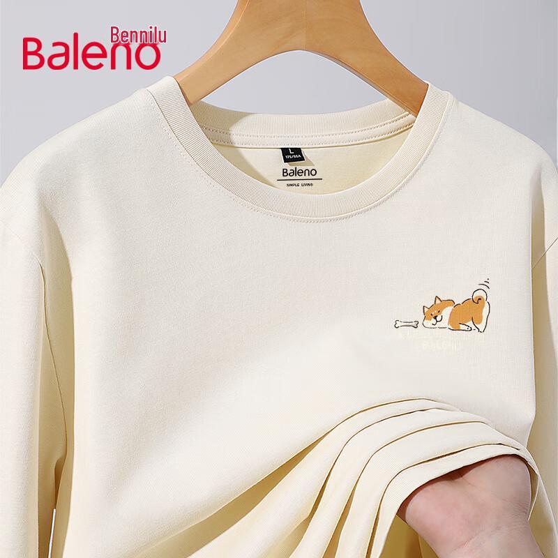 Baleno Men's Loose Fit Cartoon Print Long Sleeve Cotton T-Shirt