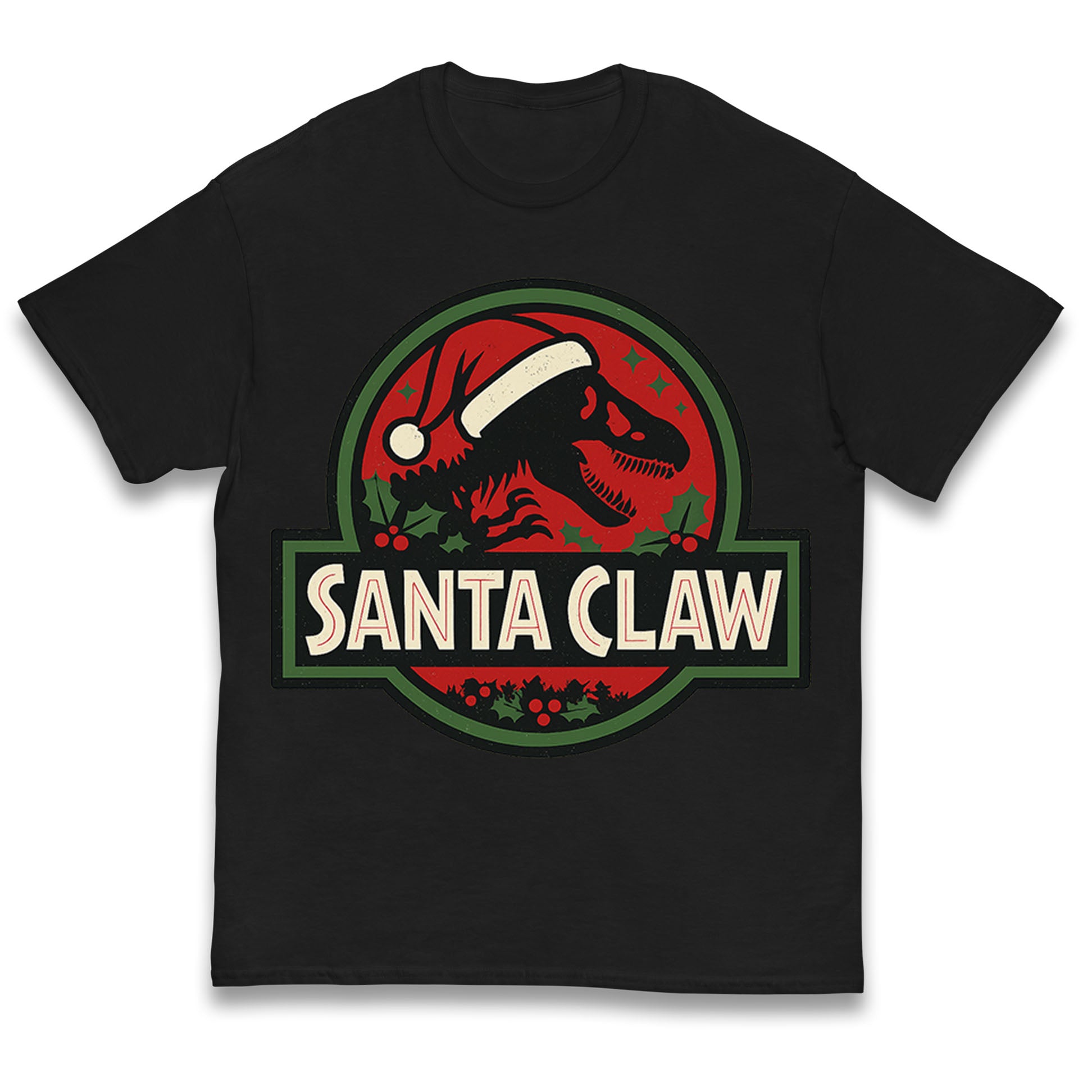 Santa Claw Jurassic Park Christmas Kids T Shirt 100