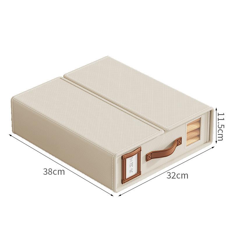 Bed Sheet Fabric Storage Box Foldable Breathable Moisture-proof Collapsible Storage Box Saving Space Household Storage Box бежевый