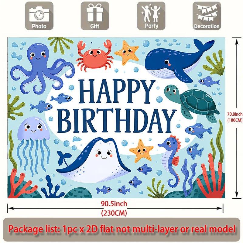 Party Backdrop Under The Sea Flat Under Events Wedding Coming Ceremony Four Seasons Photo Booth Background Front Door Decor