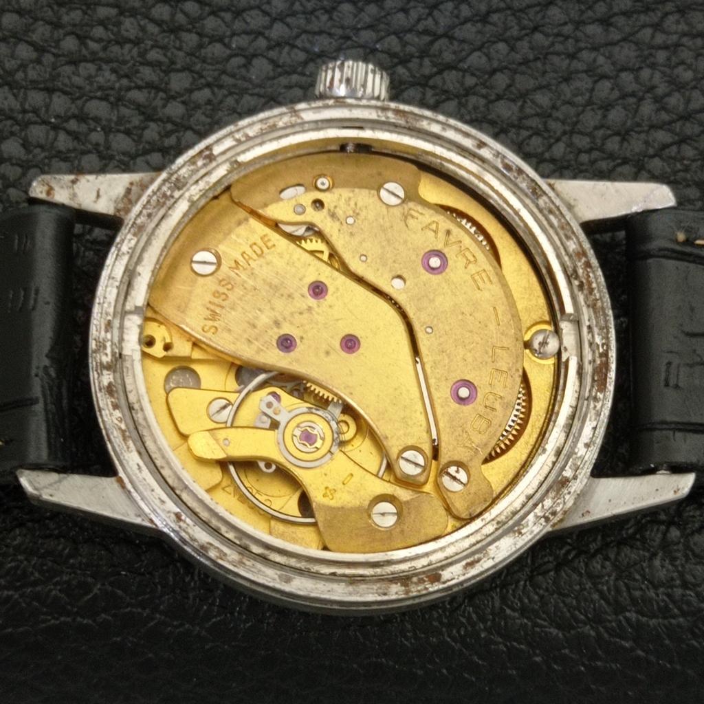 VINTAGE FAVRE LEUBA TWIN POWER 253 HAND-WINDING SWISS MENS GREY WATCH a703019-1 R212-a703019