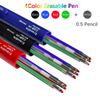 Creative 5 In 1 Press Erasable Neutral Pen 0.7mm Blue Blck Red Green Refills Mechanical Pencil Writing Painting Stationery