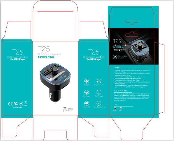 Car Bluetooth MP3 Player & Smart Voice Navigation with Dual USB Charger