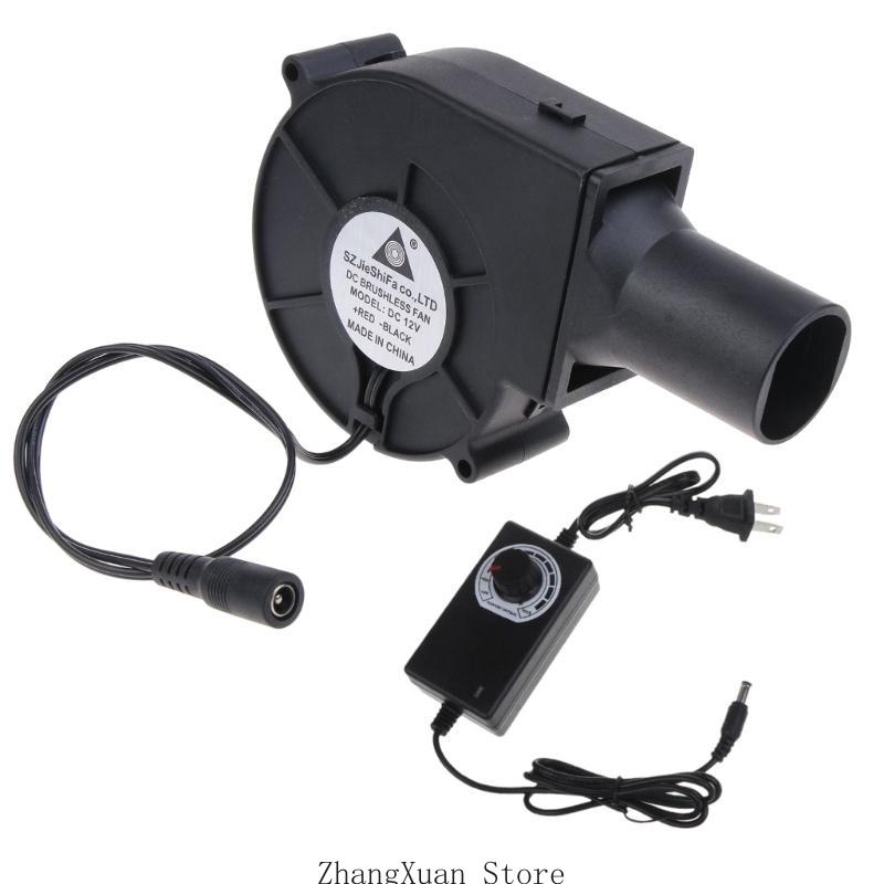 

110V 220V BBQ Fan Barbecue Heating Stove 3-12V Air Blower Cooking Grill Fan Adjustable Speed Charcoal Starter 9733 3XUF