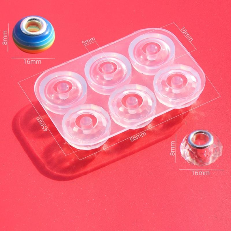 Diy Crystal Epoxy Mold 6 Grids Ball Earrings Bracelet Mirror Resin Mold Beads Silicone Mold for Diy Pendants Making