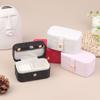 Portable PU Travel Ladies Jewelry Box Simple Ring Necklace Earrings Storage Minimalist Style Daily Travel Storage Box
