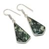 Natural Indian Moss Agate Gemstone 925 Sterling Silver Earring 1.81" AE-11664