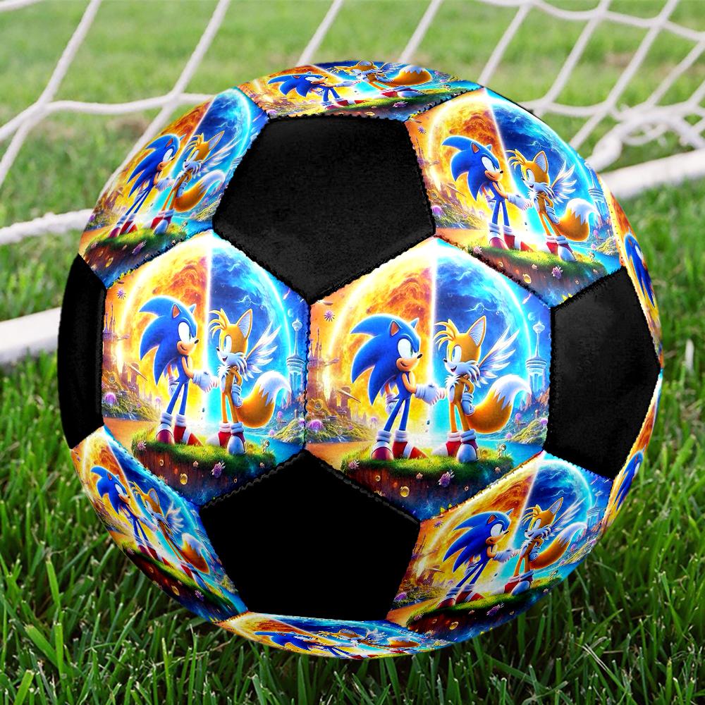 Sonic Theme Size 5 Soccer Ball, Suitable for Both Indoor and Outdoor Matches, a Gift Suitable for Everyone.