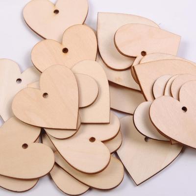 Ręcznie robione drewniane Love Heart Shaped ślub dekoracje świąteczne Scrapbooking rzemiosło drewniane DIY materiały urodzinowe