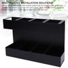 Straw Holder Chopstick Organizer 4 Compartments Straw Dispenser with Double Sided Adhesive Tape Label Stickers for Kitchen Counter