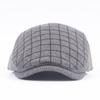Plaid Wool Hat Men And Women British Beret Season Wool Thickened Forward Hat Warm Hat