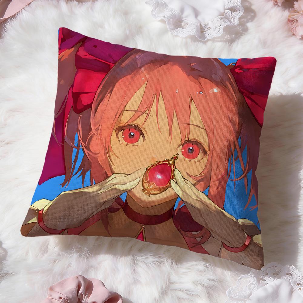p-Puella Magi Madoka Magica Cushion Cover Premium Comfort Reversible Pillow Cove -Two in One Design for Any Room & Car Interior