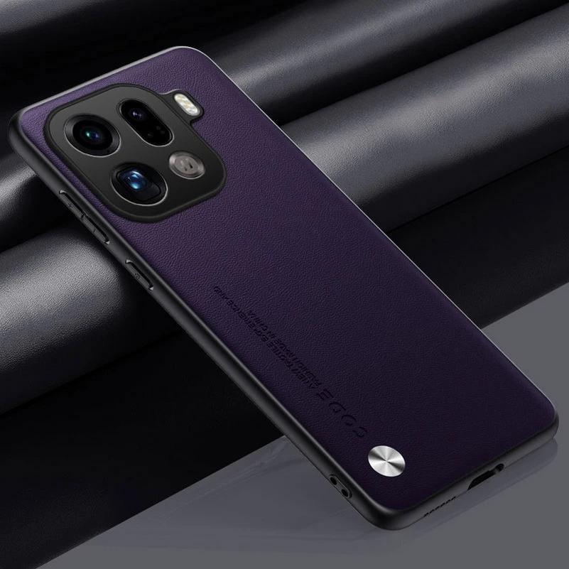 Business Minimalist Carbon Fiber Leather Case For OPPO Find X9 Pro X8 Ultra X8s Plus X7 X6 Matte Soft TPU Bumper Anti-drop Cover