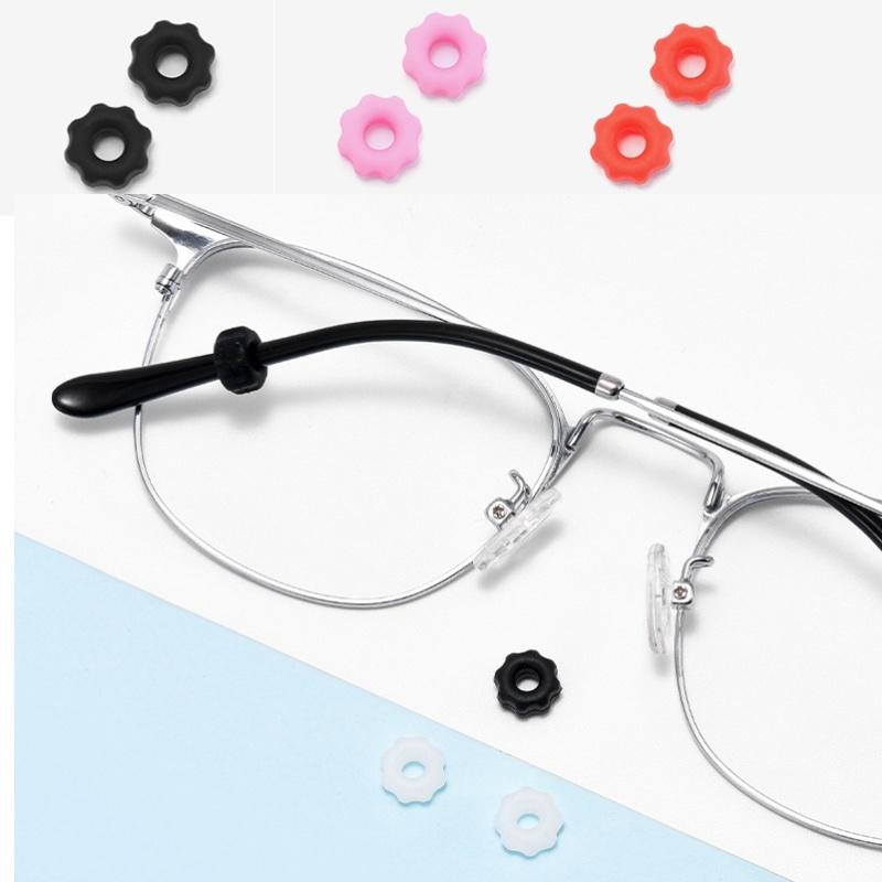 5Pairs Silicone Flower Anti Slip Ear Hook Eyeglass Eyewear Accessories Eye Glasses Grip Fixed Rings Spectacle Temple Tip Holder