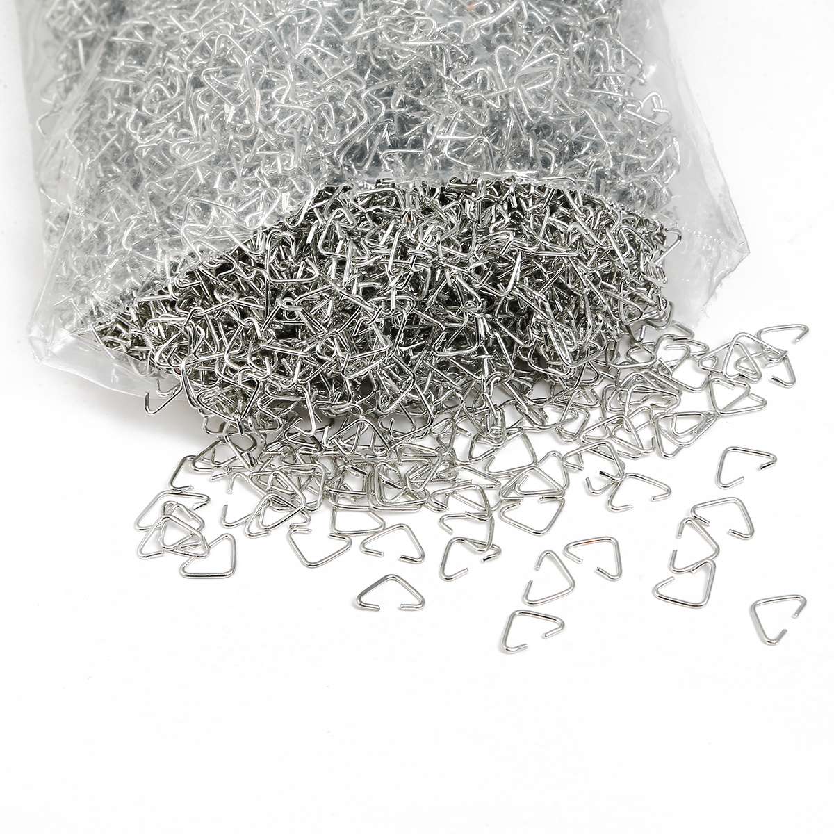 

1000 шт. Треугольные застежки, пряжки, петли, соединительные кольца, разъемные кольца, коннекторы, застежки-крючки для изготовления ювелирных изделий, аксессуары 100pcs роман серебряный