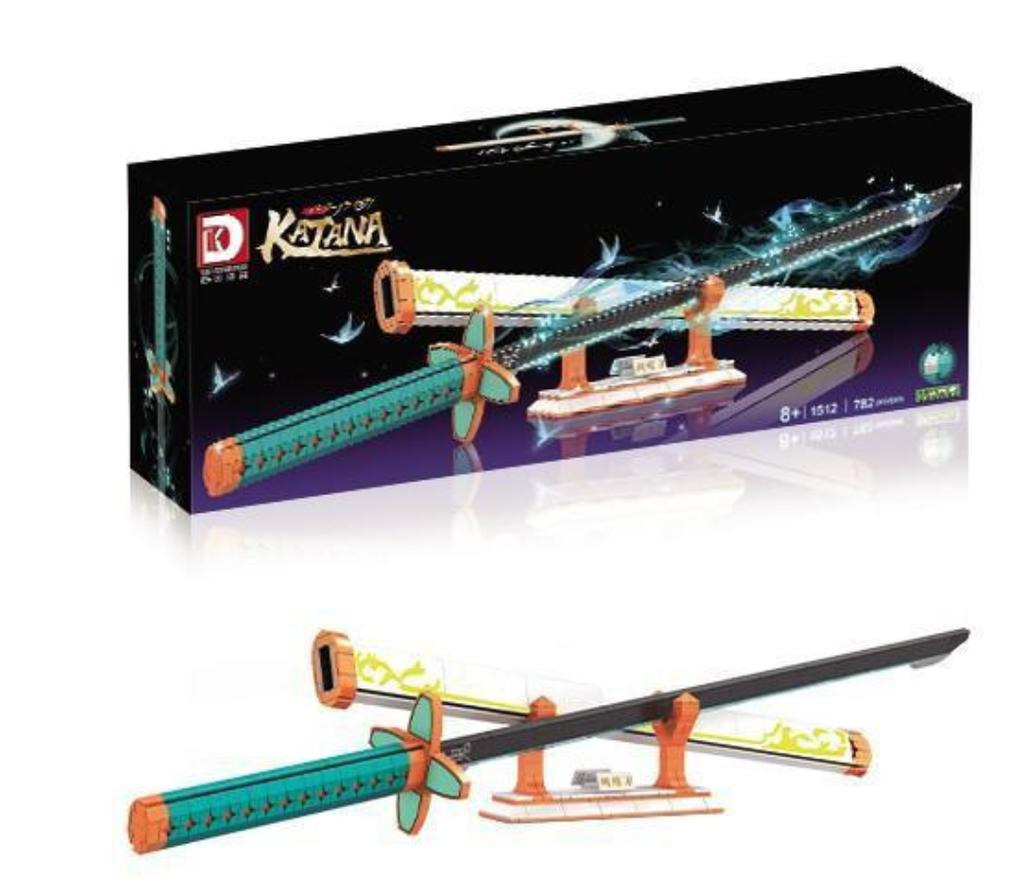 Samurai Sword Building Blocks Ninja Blade Katana Japanese Anime Butterfly Nichirin Knife Bricks Children Toys for Adult