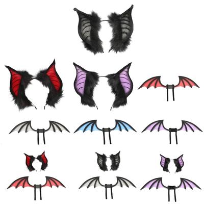 Halloween Party Headwear Adjustable Animal Hairband Loely Bat Make Up Headwear for Halloween and Costume Event