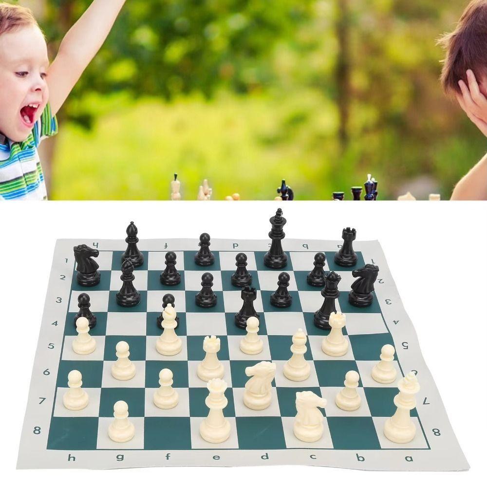 Resin Tournament Chess Board Games 36/42/51cm Chessboard Travel Chess Pieces Set  Desktop